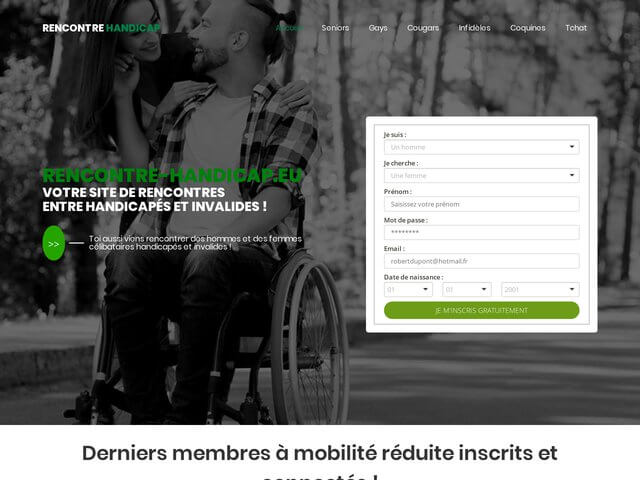 Site de rencontre pour handicapés gratuit et sérieux - France Belgique Suisse Canada